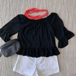 BAR III Ruffled Blouse